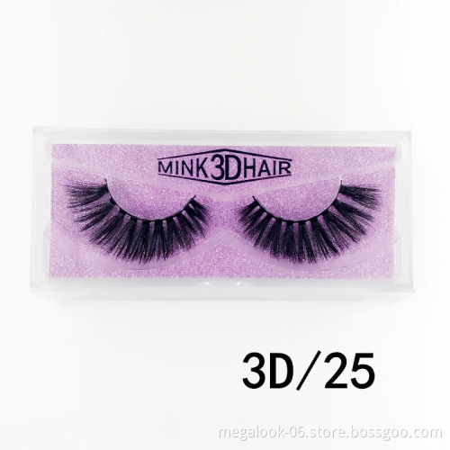 Free sample private label mink eyelash vendors,3D 5D mink fur false lashes,25mm 3D Mink Eyelashes with packing box